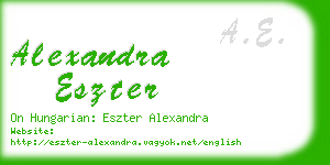 alexandra eszter business card